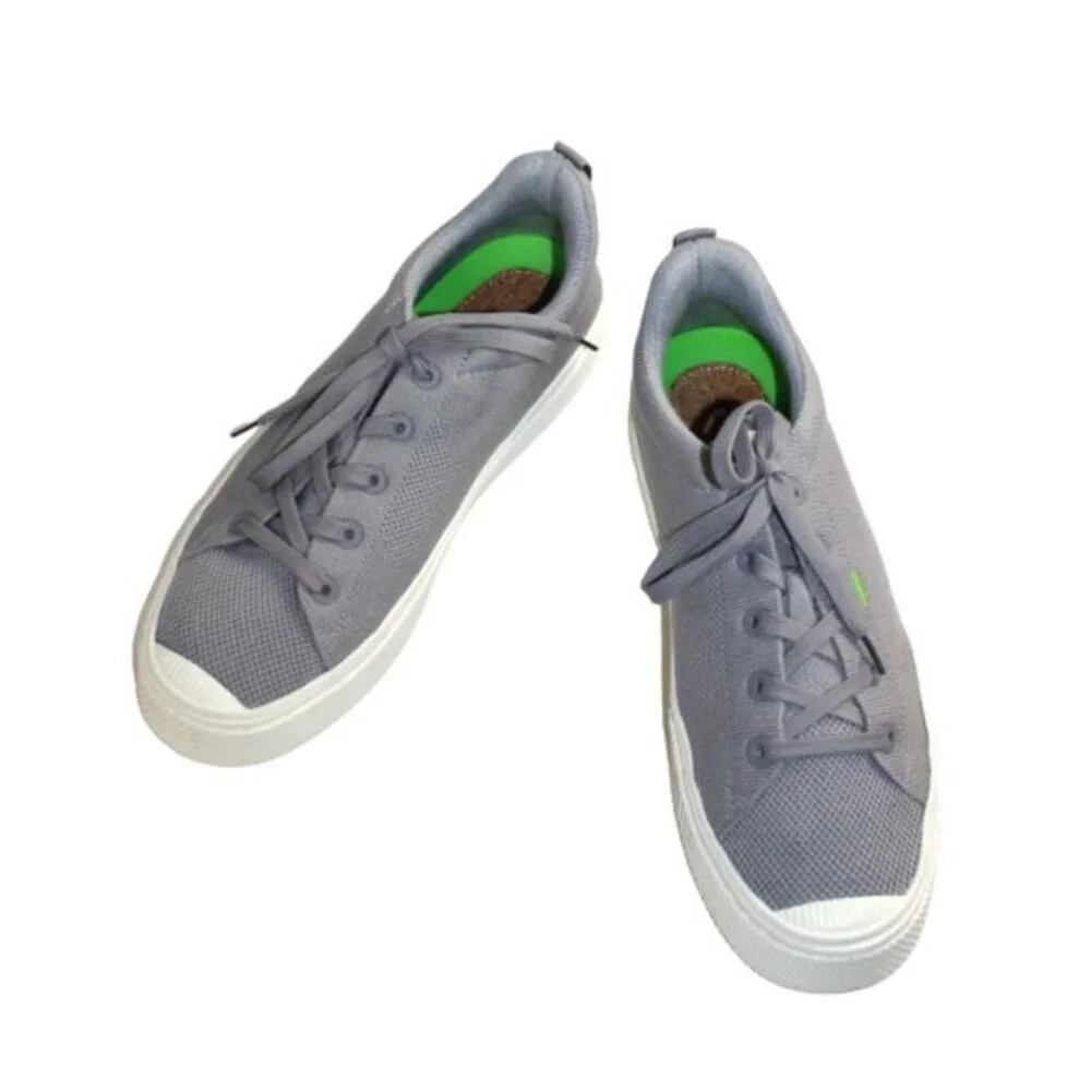 Cariuma Conscious Gray Canvas Low Profile Lace-Up Size 10